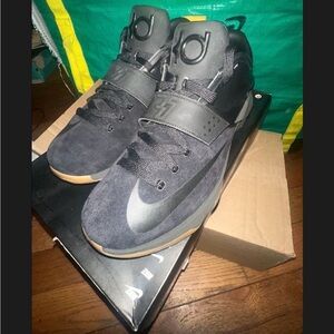 Nike Men's KD High-Top Basketball Shoes in Black with Gum Outsole